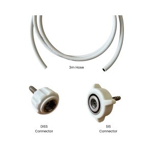 OXYGEN HOSE W/ SIS-DISS CONNECTORS