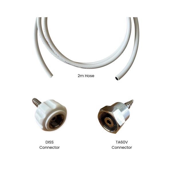 OXYGEN HOSE W/ DISS-TA60V CONNECTORS