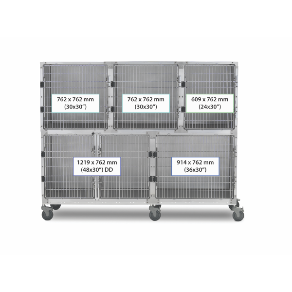 SHOR-LINE 2.13m (7') STAINLESS STEEL CAGE BANK