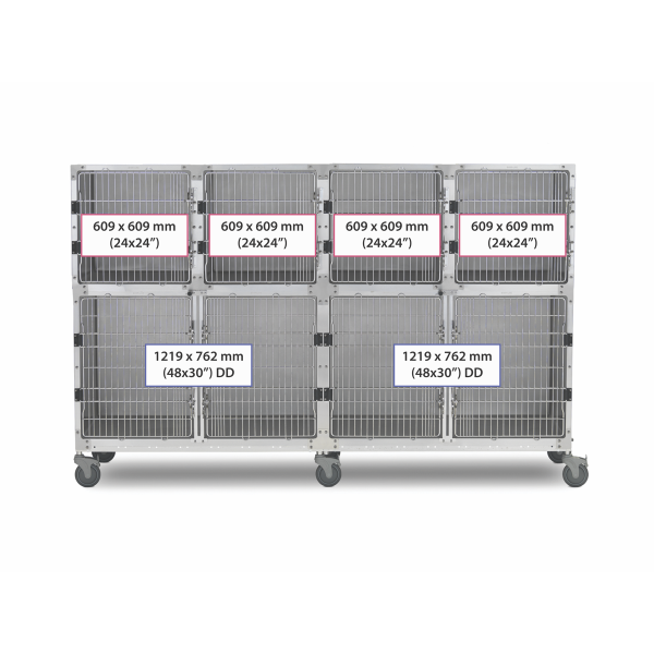 SHOR-LINE 2.44m (8') STAINLESS STEEL CAGE BANK
