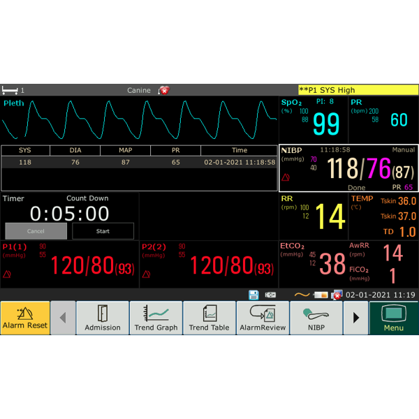EDAN X8 VET MULTIPARAMETER MONITOR - Image 2