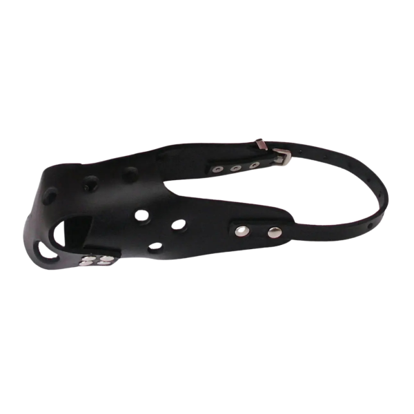 LEATHER DOG MUZZLE - LARGE