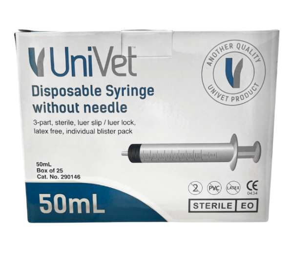 UNIVET DISPOSABLE SYRINGE - 50ml