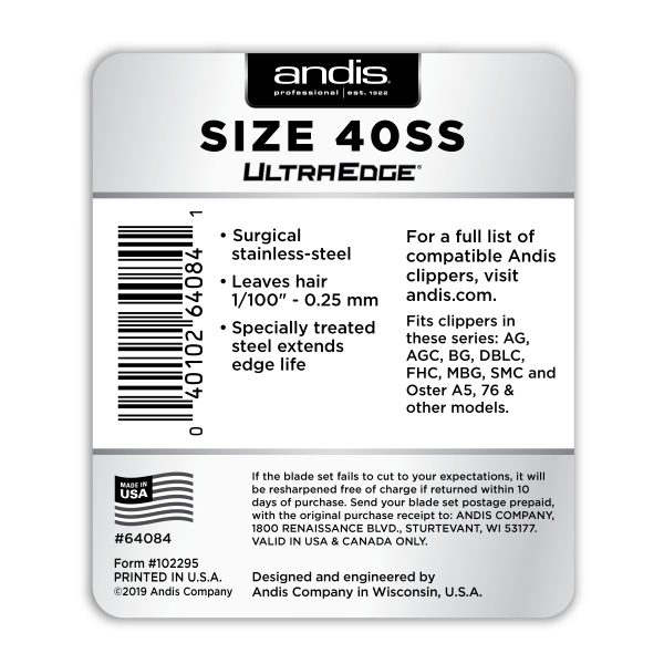 ANDIS ULTRA EDGE CLIPPER BLADE SIZE 40SS - Image 3
