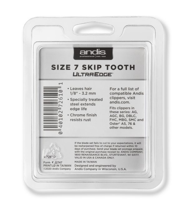 ANDIS ULTRA EDGE SKIP TOOTH CLIPPER BLADE SIZE 7 - Image 3