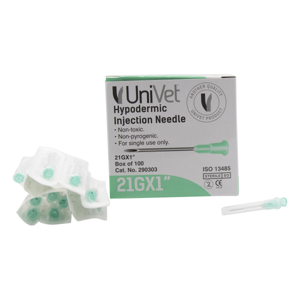 UNIVET DISPOSABLE HYPODERMIC NEEDLES - 21G x 1" - Image 4