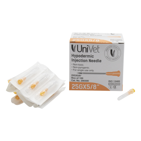 UNIVET DISPOSABLE HYPODERMIC NEEDLES - 25G x 5/8" - Image 4