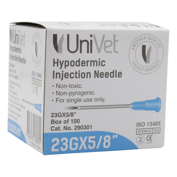 UNIVET DISPOSABLE HYPODERMIC NEEDLES - 23G x 5 - Image 2
