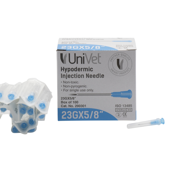 UNIVET DISPOSABLE HYPODERMIC NEEDLES - 23G x 5 - Image 4