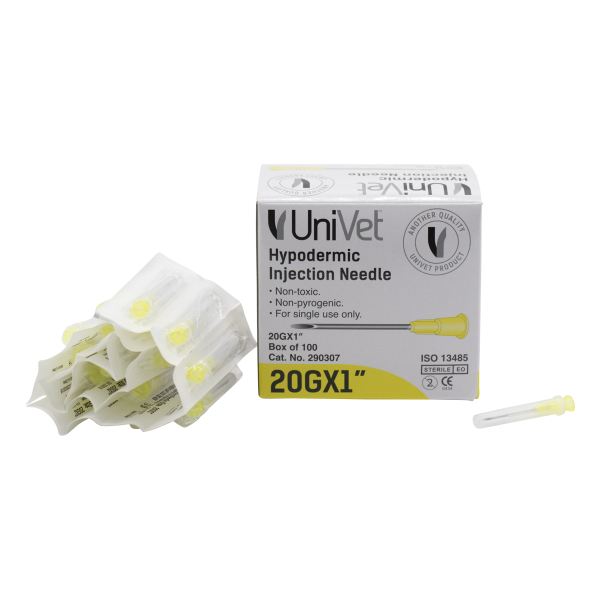 UNIVET DISPOSABLE HYPODERMIC NEEDLES - 20G x 1" - Image 4