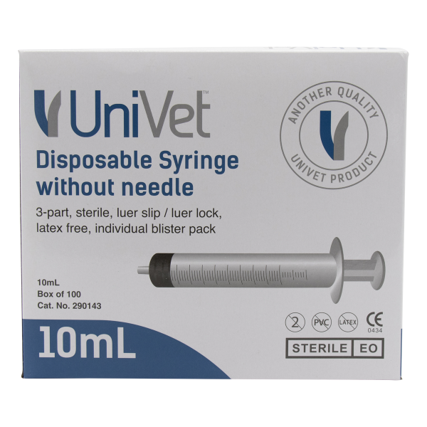 UNIVET DISPOSABLE SYRINGE - 10ml