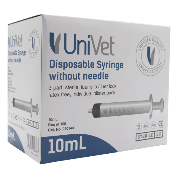 UNIVET DISPOSABLE SYRINGE - 10ml - Image 2