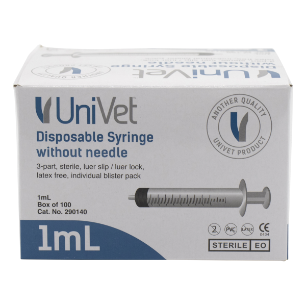 UNIVET DISPOSABLE SYRINGE - 1ml