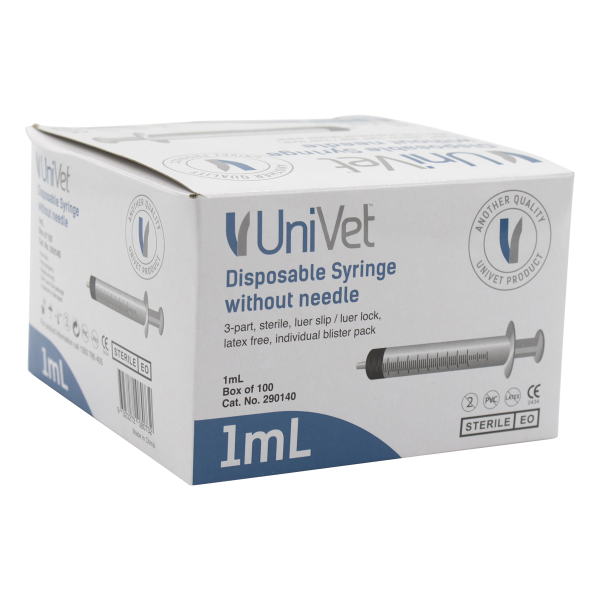 UNIVET DISPOSABLE SYRINGE - 1ml - Image 2