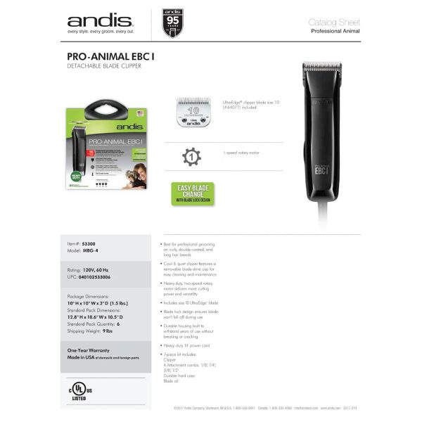 ANDIS AGCB 2-SPEED CORDED CLIPPER - Image 6