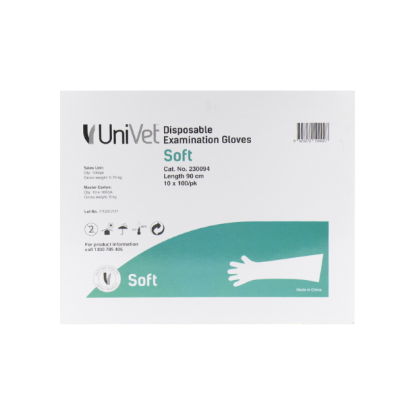 UNIVET SOFT EXAM GLOVE - GREEN