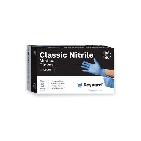 REYNARD CLASSIC NITRILE MEDICAL GLOVES - SMALL