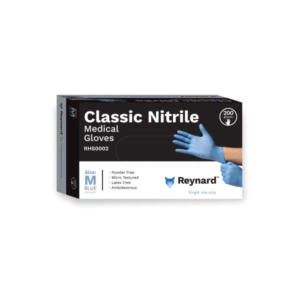 REYNARD CLASSIC NITRILE MEDICAL GLOVES - MEDIUM