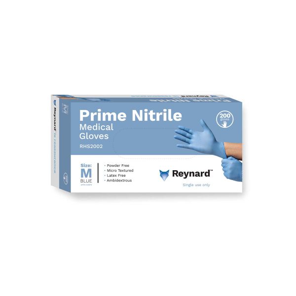 REYNARD PRIME NITRILE MEDICAL GLOVES - MEDIUM
