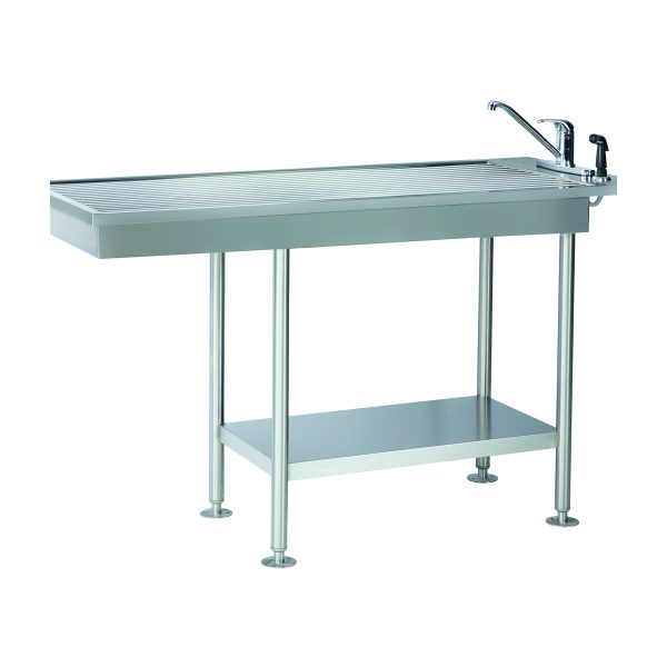 TUB TABLE SML S/S 1200MM W/UNDERSHELF