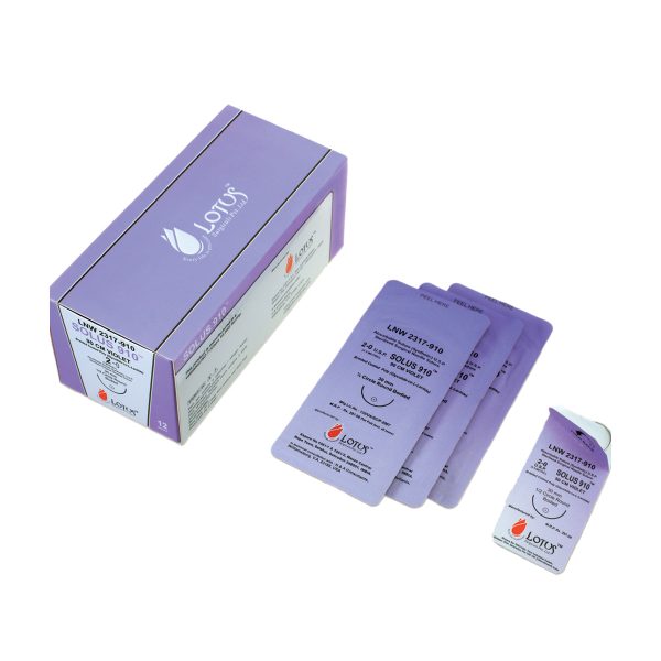 LOUTS SOLUS 910 5-0 BRAIDED SUTURE, 18MM 1/2 TAPER CUT
